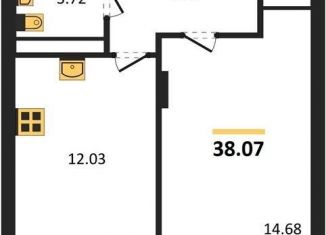 Продается 1-ком. квартира, 38.1 м2, Воронеж, Коминтерновский район, Московский проспект, 66