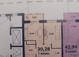 Продам 1-комнатную квартиру, 30.3 м2, Ульяновская область, жилой комплекс Юность, 3