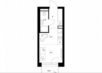 Продается квартира студия, 19.4 м2, Москва, 22-й микрорайон, 6.5