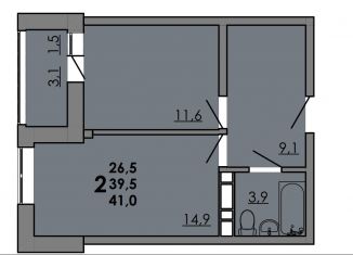 Продам 2-комнатную квартиру, 41 м2, Ростов-на-Дону