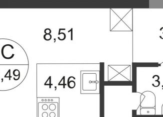 Продам квартиру студию, 19.5 м2, Московская область, жилой квартал Новоград Павлино, к8