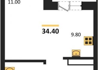 Продажа квартиры студии, 34.4 м2, Новосибирск, метро Сибирская