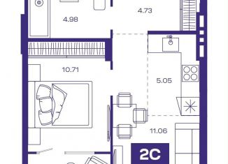 Продаю 2-ком. квартиру, 36.5 м2, Новосибирская область