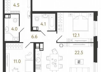 Продажа 2-комнатной квартиры, 64.8 м2, Санкт-Петербург, метро Проспект Просвещения, улица Шостаковича, 1/9