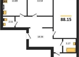 Продается 3-ком. квартира, 88.2 м2, Воронежская область