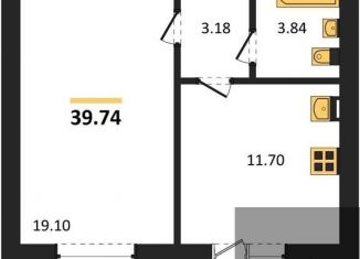 Продам однокомнатную квартиру, 39.7 м2, село Александровка