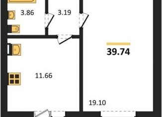 Продам 1-ком. квартиру, 39.7 м2, Воронежская область