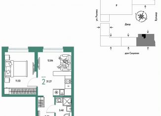 Продажа 2-ком. квартиры, 31.3 м2, Тюменская область, Ярославская улица, 9к1