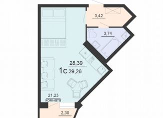 Продается квартира студия, 29.1 м2, Воронеж, Железнодорожный район