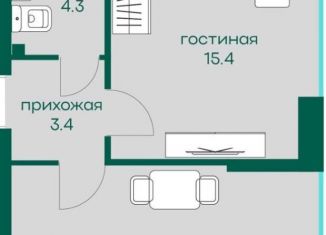 Продаю однокомнатную квартиру, 39.6 м2, Ставрополь, Промышленный район, Индустриальная улица, 50