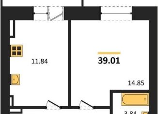 Продается однокомнатная квартира, 39 м2, Воронежская область