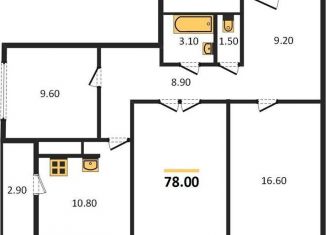 Продается 3-комнатная квартира, 78 м2, Воронеж, улица Фёдора Тютчева, 93А