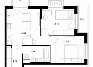 Продаю двухкомнатную квартиру, 48.3 м2, Бурятия, улица Шмидта, 37А