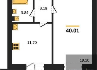 Продам 1-комнатную квартиру, 40 м2, село Александровка