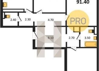 Продам трехкомнатную квартиру, 91.4 м2, Воронеж, улица Шишкова, 140Б/16