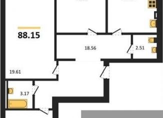 Продается 3-ком. квартира, 88.2 м2, село Александровка