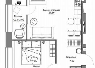 Продам 2-ком. квартиру, 60.8 м2, Калуга