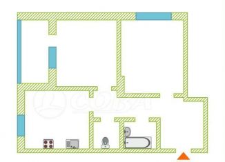 Продажа 2-ком. квартиры, 61.2 м2, Тюмень, улица Александра Протозанова, 14, Калининский округ