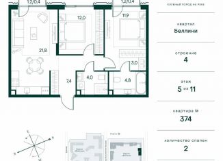 Продаю двухкомнатную квартиру, 65.7 м2, Москва, район Покровское-Стрешнево