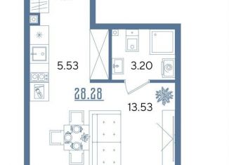 Продаю квартиру студию, 28.3 м2, Казань, Авиастроительный район