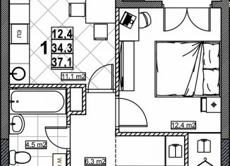 Продажа однокомнатной квартиры, 37.1 м2, Нижний Новгород, Канавинский район