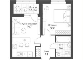 Продам 1-комнатную квартиру, 38.3 м2, Екатеринбург, метро Ботаническая