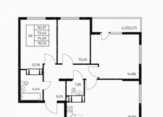 Продаю 3-комнатную квартиру, 76.8 м2, Ростовская область, улица Нансена, 99с3