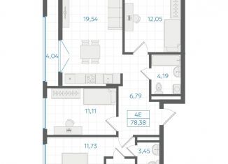 Продаю 3-ком. квартиру, 76.4 м2, Екатеринбург, Ленинский район