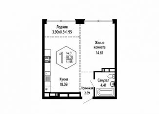 1-комнатная квартира на продажу, 42 м2, Краснодар, микрорайон Черемушки