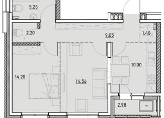 2-комнатная квартира на продажу, 59.6 м2, Иркутск, ЖК Zenith