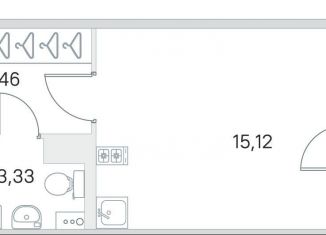 Продается квартира студия, 26.9 м2, посёлок Стрельна