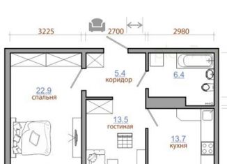 Продается 2-комнатная квартира, 61.3 м2, рабочий поселок Маркова, жилой комплекс Ботаника, 10, ЖК Ботаника