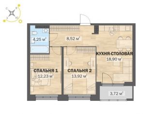 Продается 2-комнатная квартира, 59.8 м2, Екатеринбург, ЖК Балтийский, улица Академика Вонсовского, 21