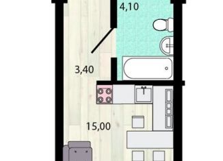 Продается квартира студия, 21.7 м2, Екатеринбург, Круговая улица, 18, ЖК Рудный