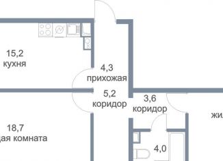 Продается 2-комнатная квартира, 71.3 м2, деревня Голубое, ЖК Первый Зеленоградский, Парковый бульвар, 2к1
