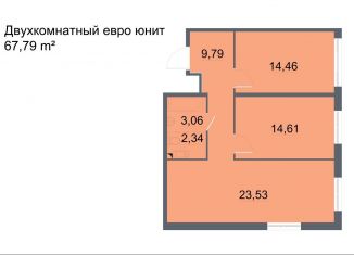 Продам 2-комнатную квартиру, 67.8 м2, Санкт-Петербург, проспект Большевиков, уч3, метро Улица Дыбенко