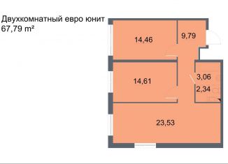 Продается 2-комнатная квартира, 67.8 м2, Санкт-Петербург, проспект Большевиков, уч3, метро Улица Дыбенко