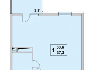 Продам однокомнатную квартиру, 37.3 м2, Анапа, ЖК Времена Года, Мирная улица, 29к2