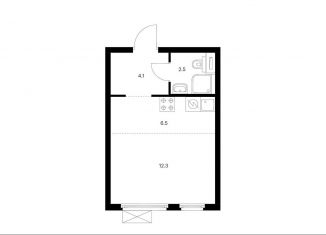 Продам квартиру студию, 25.4 м2, деревня Новое Девяткино, ЖК Заречный Парк