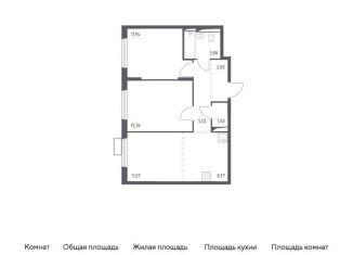 Продажа двухкомнатной квартиры, 58.4 м2, село Остафьево, жилой комплекс Остафьево, к13