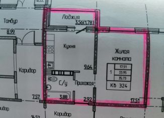Продажа 1-комнатной квартиры, 38 м2, Оренбург, улица Автомобилистов, 2Д, ЖК Звёздный Город