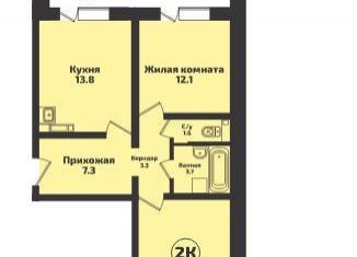 Продается 2-комнатная квартира, 64.4 м2, Новосибирск, улица Краузе, 510, ЖК Ред