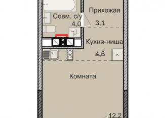 Продам квартиру студию, 23.9 м2, Ижевск