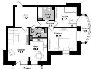 Продам 3-ком. квартиру, 81.5 м2, Санкт-Петербург, Бухарестская улица, метро Бухарестская