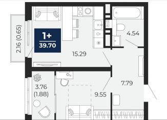 Однокомнатная квартира на продажу, 39.7 м2, Тюмень, Ленинский округ