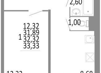 Продам 1-комнатную квартиру, 31.9 м2, Челябинск, Советский район