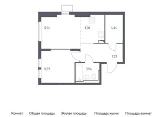 Продам однокомнатную квартиру, 44.7 м2, село Остафьево, жилой комплекс Остафьево, к15