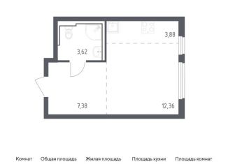 Квартира на продажу студия, 27.2 м2, село Остафьево, жилой комплекс Остафьево, к17