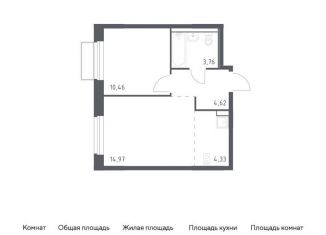 Продается 1-комнатная квартира, 38.1 м2, Москва, жилой комплекс Квартал Марьино, к2