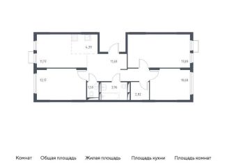 Продажа 3-комнатной квартиры, 77.9 м2, село Остафьево, жилой комплекс Остафьево, к16